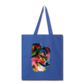 Hand painted sheltie Tote Bag - royal blue