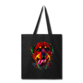 hand painted rottweiler Tote Bag - black