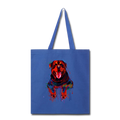 Hand painted rottweiler Tote Bag - royal blue