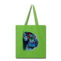 Hand painted Schnauzer Tote Bag - lime green