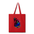 Hand Painted Bull Dog-Tote Bag - red