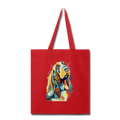 Hand painted bassethound-Tote Bag - red