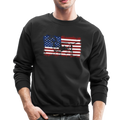 AMERICAN FLAG DACHSHUND Crewneck Sweatshirt - black