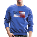 AMERICAN FLAG DACHSHUND Crewneck Sweatshirt - royal blue