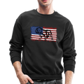 VINTAGE ENGLISH BULLDOG AMERICAN Crewneck Sweatshirt - black