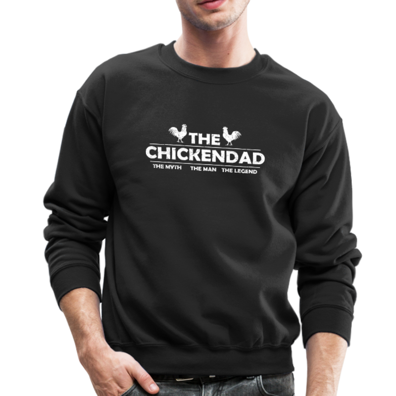 THE CHICKEN DAD Crewneck Sweatshirt - black