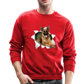 GERMAN SHEPARD 3D Crewneck Sweatshirt - red